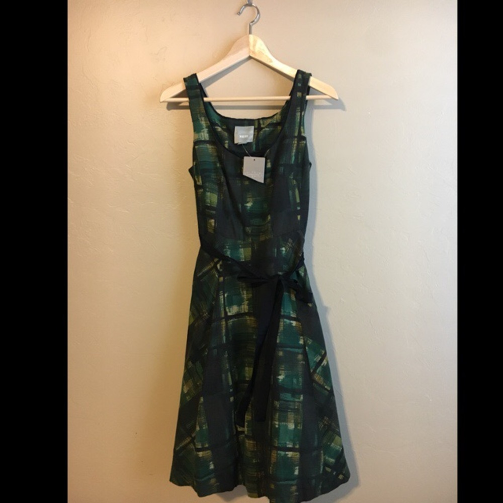 Maeve Green Plaid Dress Anthropologie